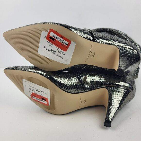 Marc Fisher LTD Boots Paityn Slouch Pointed Toe Shiny Metallic Size 6.5M - Picture 12 of 13